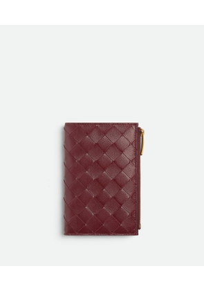Bottega Veneta Intrecciato Medium Bi-fold Wallet - Red - Woman - Lambskin