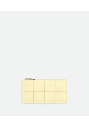 Bottega Veneta Cassette Long Zipped Card Case - Yellow - Woman - Lambskin
