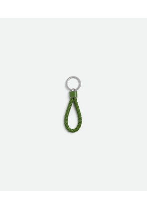 Bottega Veneta Intreccio Key Ring - Green - Man - Lambskin