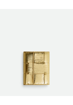 Bottega Veneta Cassette Tri-fold Zip Wallet - Gold - Woman - Lambskin