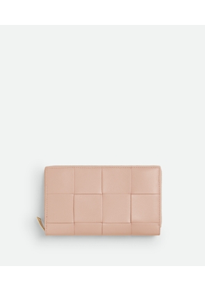 Bottega Veneta Cassette Zip Around Wallet - Pink - Woman - Lambskin