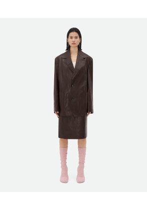Bottega Veneta Nappa Leather Jacket - Brown - Woman   Lambskin