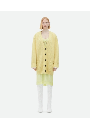 Bottega Veneta Heavy Wool Cardigan - Yellow - Woman - S - Wool & Polyamide