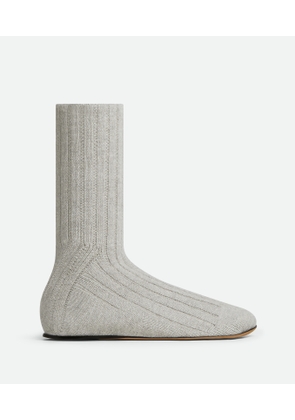 Bottega Veneta Domenica Boot - Grey - Woman   Cotton