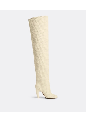 Bottega Veneta Canalazzo Over-the-knee Boot - White - Woman   Lamb Skin