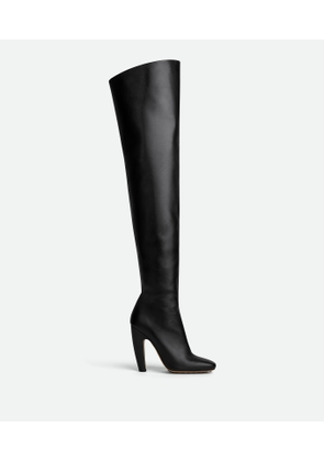 Bottega Veneta Canalazzo Over-the-knee Boot - Black - Woman   Calf Skin