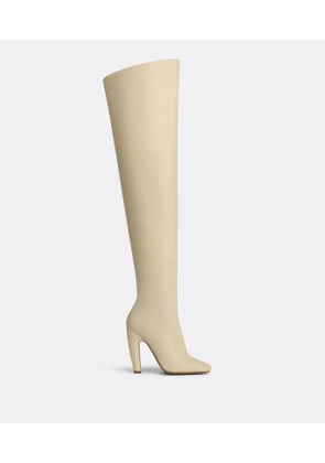 Bottega Veneta Canalazzo Over-the-knee Boot - White - Woman   Calf Skin