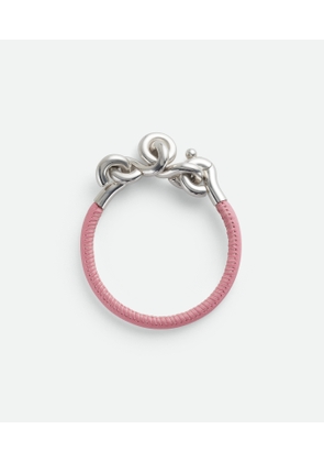 Bottega Veneta Loop Leather Bracelet - Pink - Woman - S - Lambskin