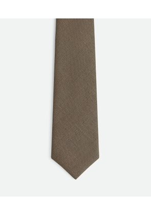 Bottega Veneta Wool Twill Tie - Grey - Man - Wool