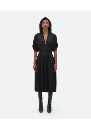 Bottega Veneta Silk Twill Dress - Black - Woman   Viscose & Silk
