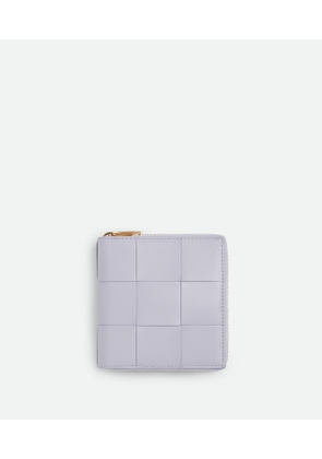 Bottega Veneta Small Cassette Compact Zip Around Wallet - Purple - Woman - Lambskin