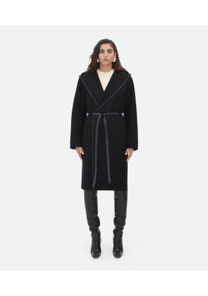 Bottega Veneta Wool And Cashmere Hooded Coat - Black - Woman   Wool & Cashmere