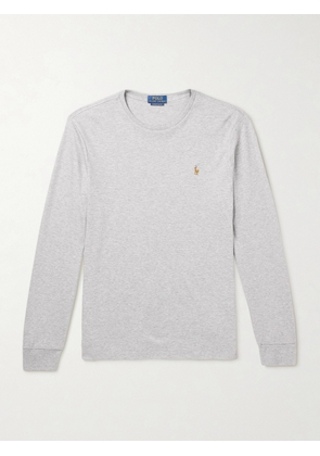 Polo Ralph Lauren - Logo-Embroidered Cotton-Jersey T-Shirt - Men - Gray - XS