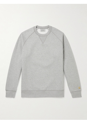Carhartt WIP - Chase Logo-Embroidered Cotton-Blend Jersey Sweatshirt - Men - Gray - XS