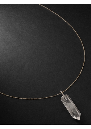 Mateo - Gold, Quartz and Diamond Pendant Necklace - Men - Gold
