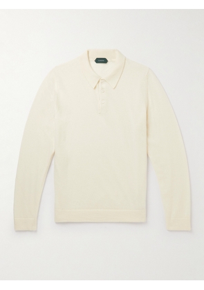 Incotex - Zanone Virgin Wool and Cashmere-Blend Polo Shirt - Men - Neutrals - IT 44