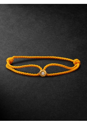 Octavia Elizabeth - Parachute Gold Diamond Cord Bracelet - Men - Orange