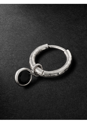Octavia Elizabeth - Nesting Gem White Gold Onyx Single Hoop Earring - Men - Silver