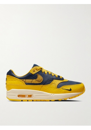 Nike - Air Max 1 Snake-Effect Leather Sneakers - Men - Blue - US 7