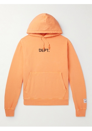 Gallery Dept. - Logo-Print Cotton-Jersey Hoodie - Men - Orange - S
