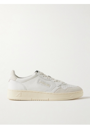 Autry - Open Low Suede-Trimmed Leather Sneakers - Men - White - EU 40