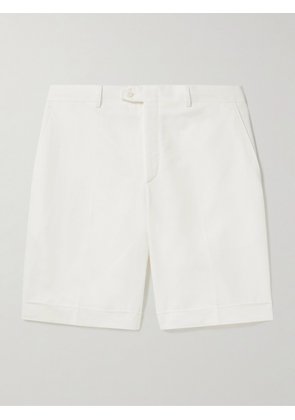 Brioni - Lerici Straight-Leg Linen and Cotton-Blend Shorts - Men - White - IT 46