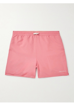 Ralph Lauren Purple Label - Amalfi Straight-Leg Mid-Length Logo-Embroidered Swim Shorts - Men - Pink - S