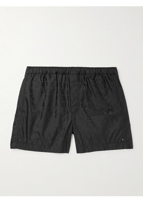 Valentino Garavani - Straight-Leg Mid-Length Logo-Jacquard Swim Shorts - Men - Black - IT 44