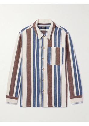 A.P.C. - Stefan Striped Recycled Cotton-Blend Overshirt - Men - White - S