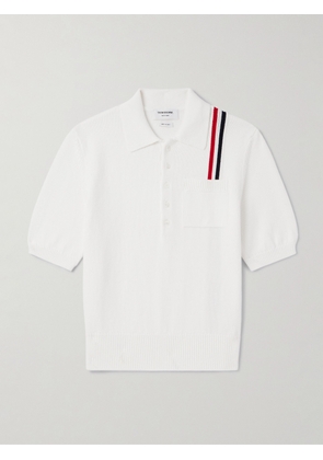 Thom Browne - Striped Cotton Polo Shirt - Men - White - 0