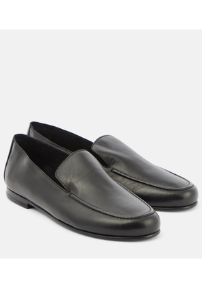 The Row Colette leather loafers