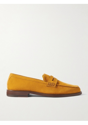 Manolo Blahnik - Perry Suede Penny Loafers - Men - Yellow - UK 7