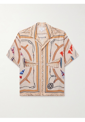 Rhude - Nautica Camp-Collar Printed Silk-Twill Shirt - Men - Neutrals - XS