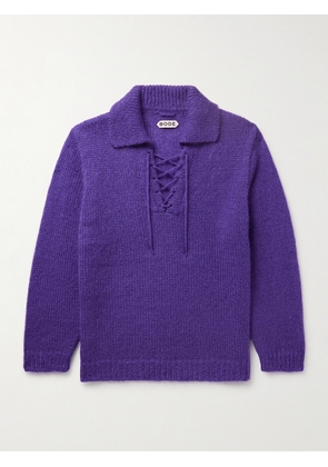 BODE - Alpine Mohair-Blend Sweater - Men - Purple - S