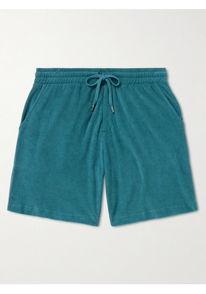 Frescobol Carioca - Augusto Cotton, Lyocell and Linen-Blend Terry Drawstring Shorts - Men - Green - M