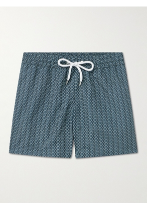 Frescobol Carioca - Slim-Fit Short-Length Printed Recycled Swim Shorts - Men - Blue - S