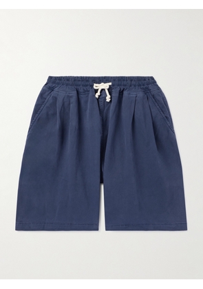 The Frankie Shop - Wide-Leg Pleated Denim Drawstring Shorts - Men - Blue - XS