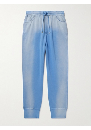 LOEWE - Tapered Tie-Dyed Cotton-Jersey Sweatpants - Men - Blue - S