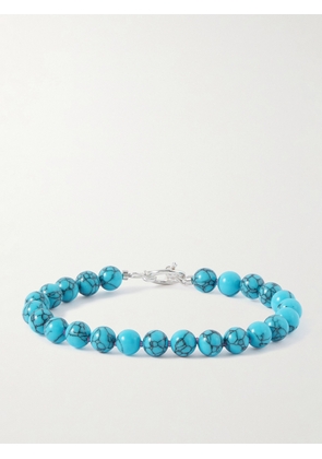 Needles - Silver-Tone Turquoise Beaded Bracelet - Men - Blue