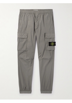 Stone Island - Tapered Cotton-Blend Cargo Trousers - Men - Gray - UK/US 28