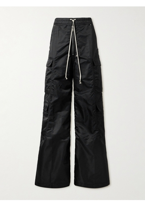 DRKSHDW By Rick Owens - Jumbo Bela Wide-Leg Recycled-Nylon Drawstring Cargo Trousers - Men - Black - XS