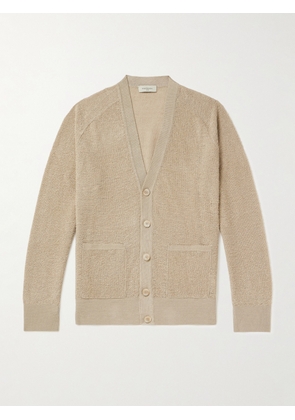 PIACENZA 1733 - Open-Knit Linen and Cotton-Blend Cardigan - Men - Neutrals - IT 48