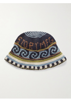 Story Mfg. - Crocheted Organic Cotton Bucket Hat - Men - Blue