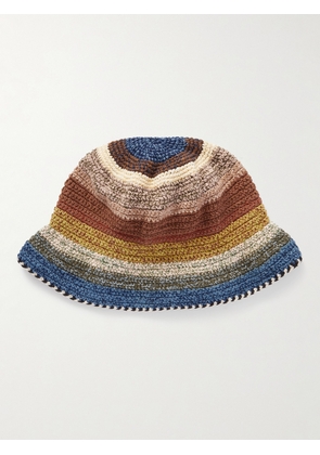 Story Mfg. - Brew Striped Crocheted Organic Cotton Bucket Hat - Men - Multi