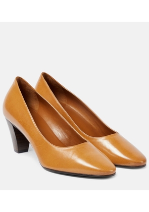 The Row Charlotte leather pumps