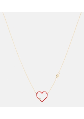 Aliita Heart 9kt gold necklace with diamonds