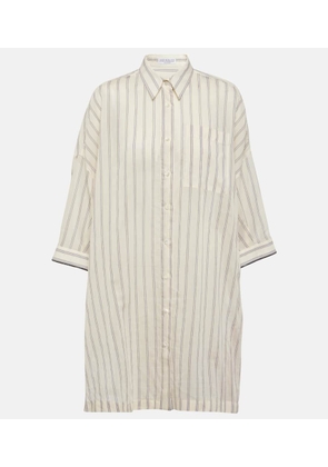 Brunello Cucinelli Striped cotton and silk shirt