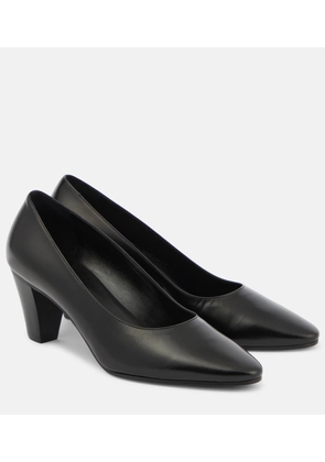 The Row Charlotte leather pumps