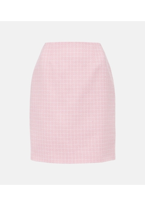 Versace Checked tweed pencil skirt