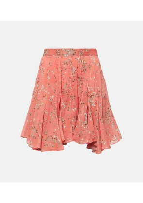 Isabel Marant Anael floral cotton and silk miniskirt